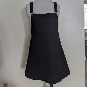 Black heart overall dress